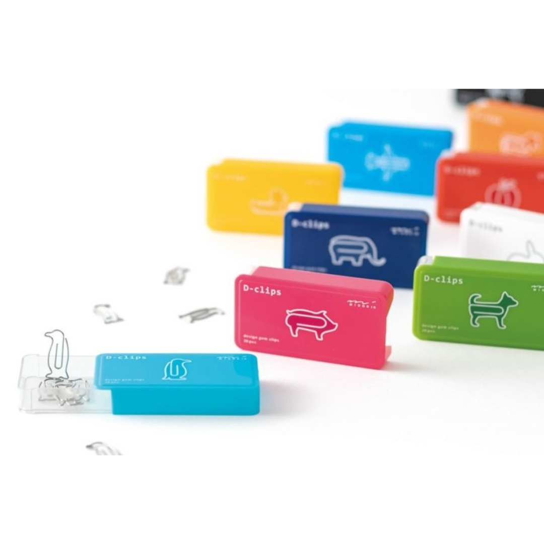 Midori D-Clips Paper Clips - Pig - Box of 20