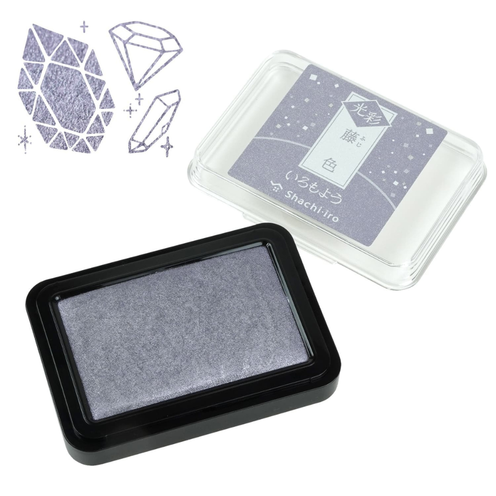 Shachihata Stamp Pad - Japanese Traditional Color Iromoyo - Shiny