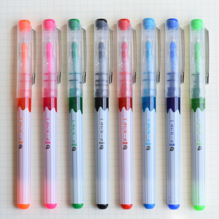 Ohto Fude Ball Rollerball Pen - Color Series - 1.5 mm