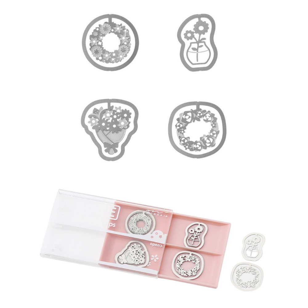 Midori Etching E-Clips - Flower - 16 clips