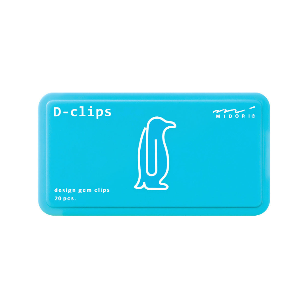 Midori D-Clips Paper Clips - Penguin - Box of 20