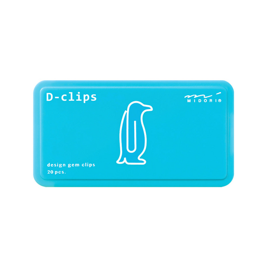 Midori D-Clips Paper Clips - Penguin - Box of 20