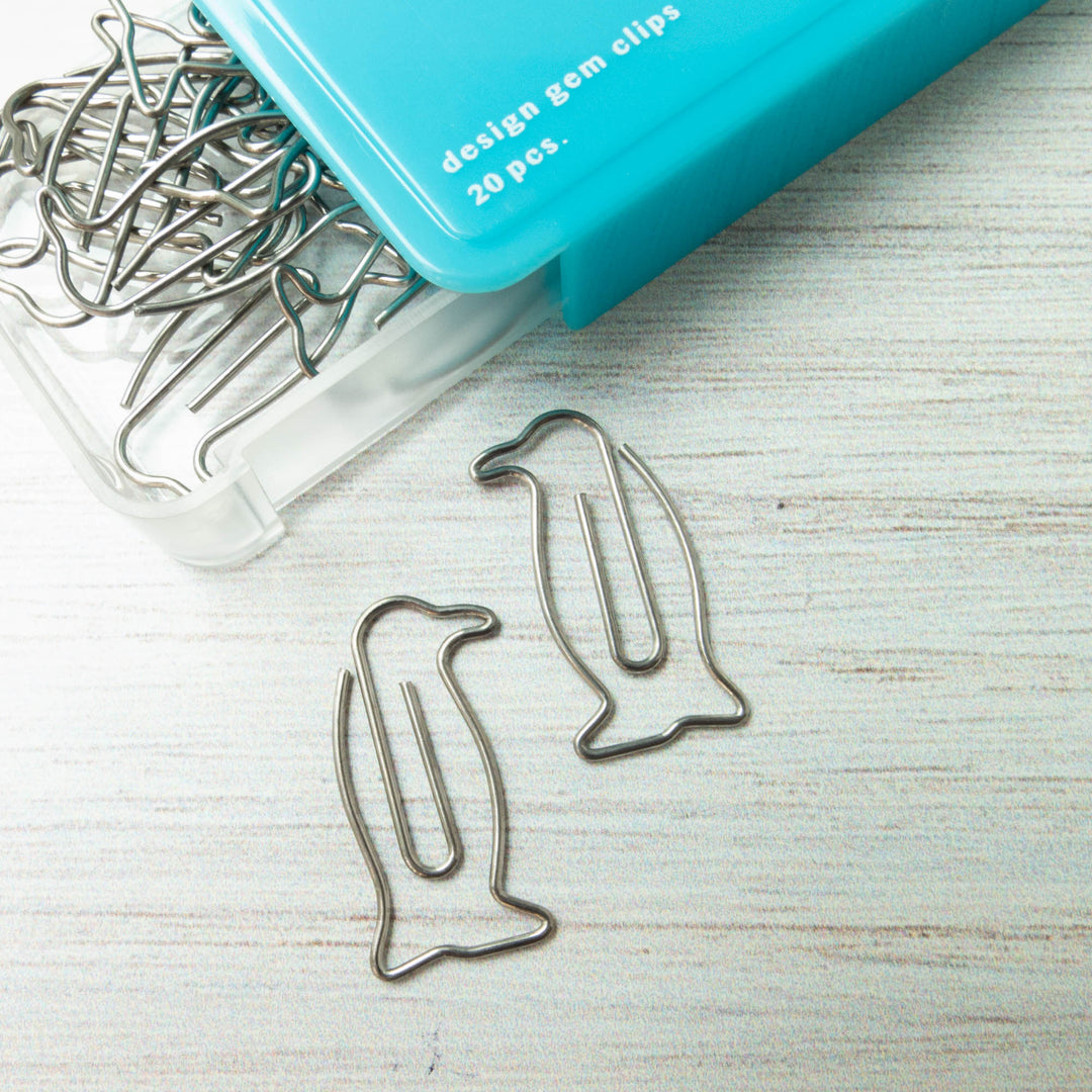 Midori D-Clips Paper Clips - Penguin - Box of 20