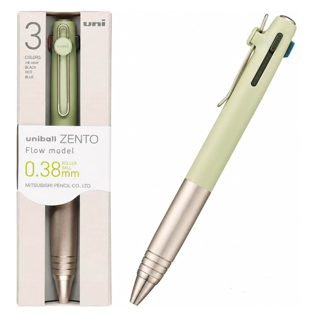 Uni Mitsubishi Zent Flow Model 3-Color Ballpoint Pen - 0.38 mm