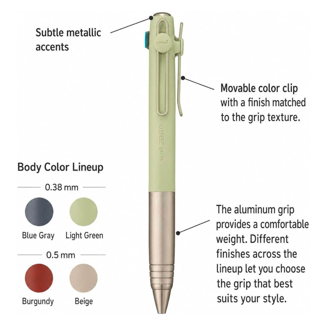Uni Mitsubishi Zent Flow Model 3-Color Ballpoint Pen - 0.5 mm