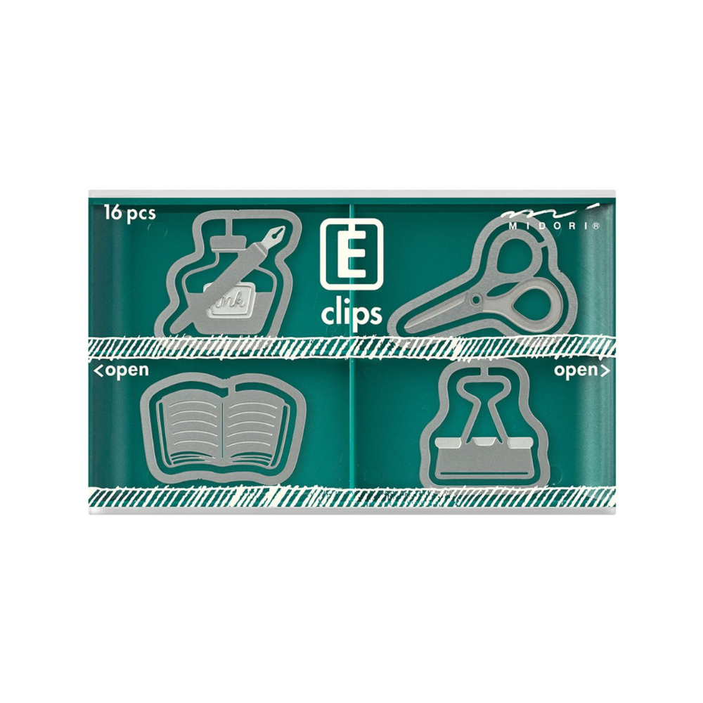 Midori Etching E-Clips - Stationery - 16 clips