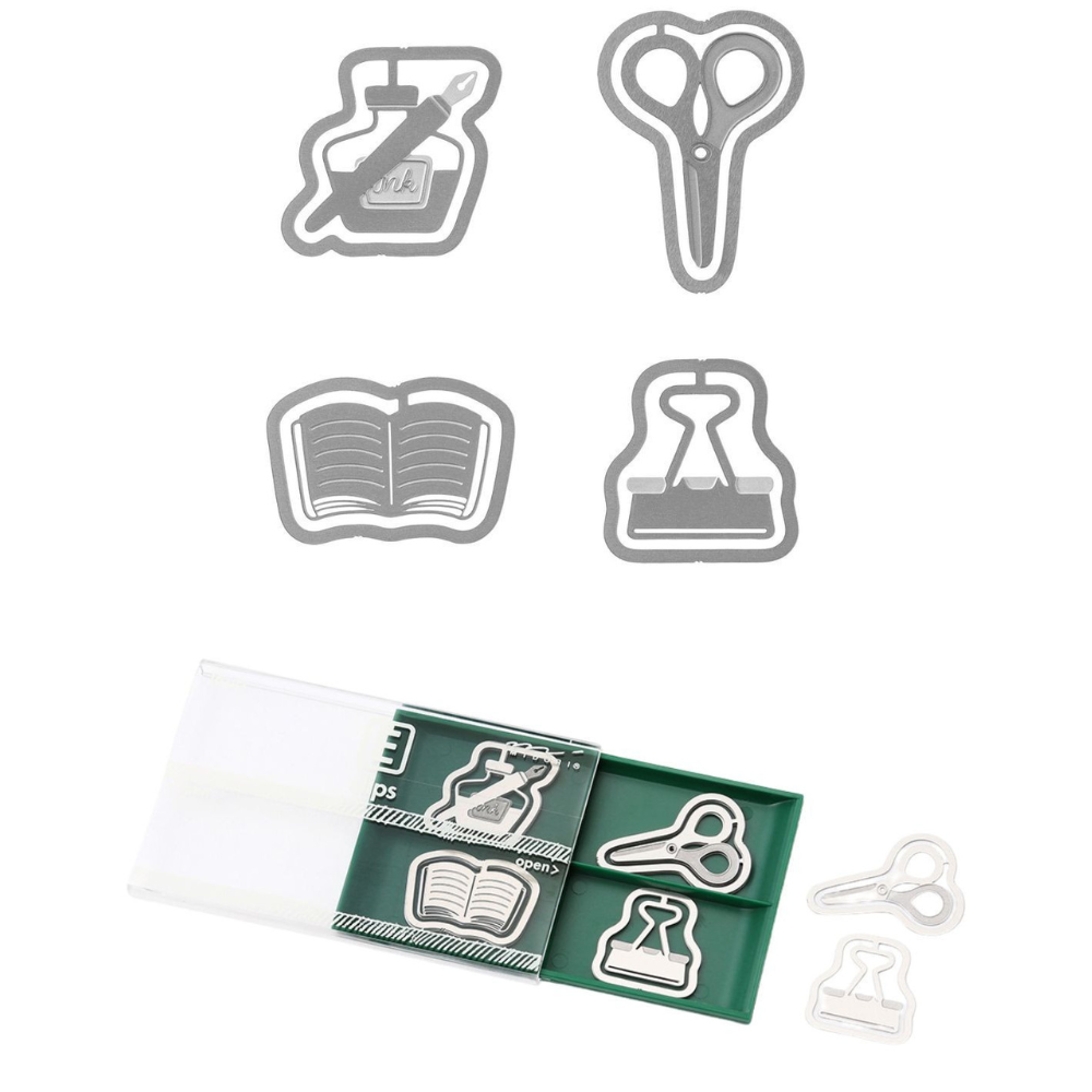 Midori Etching E-Clips - Stationery - 16 clips