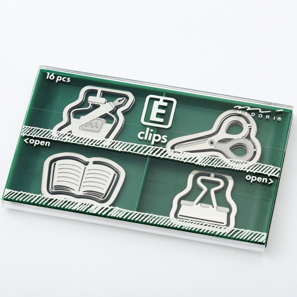 Midori Etching E-Clips - Stationery - 16 clips