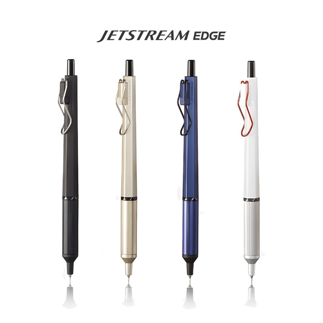 Jetstream Ink Uni Jetstream Edge Ballpoint Pen - 0.28 mm - Black Ink – Bumbo Stationeries