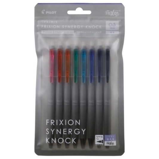 Pilot FriXion Synergy Knock Gel Pen 8 Color Set - 0.3 mm