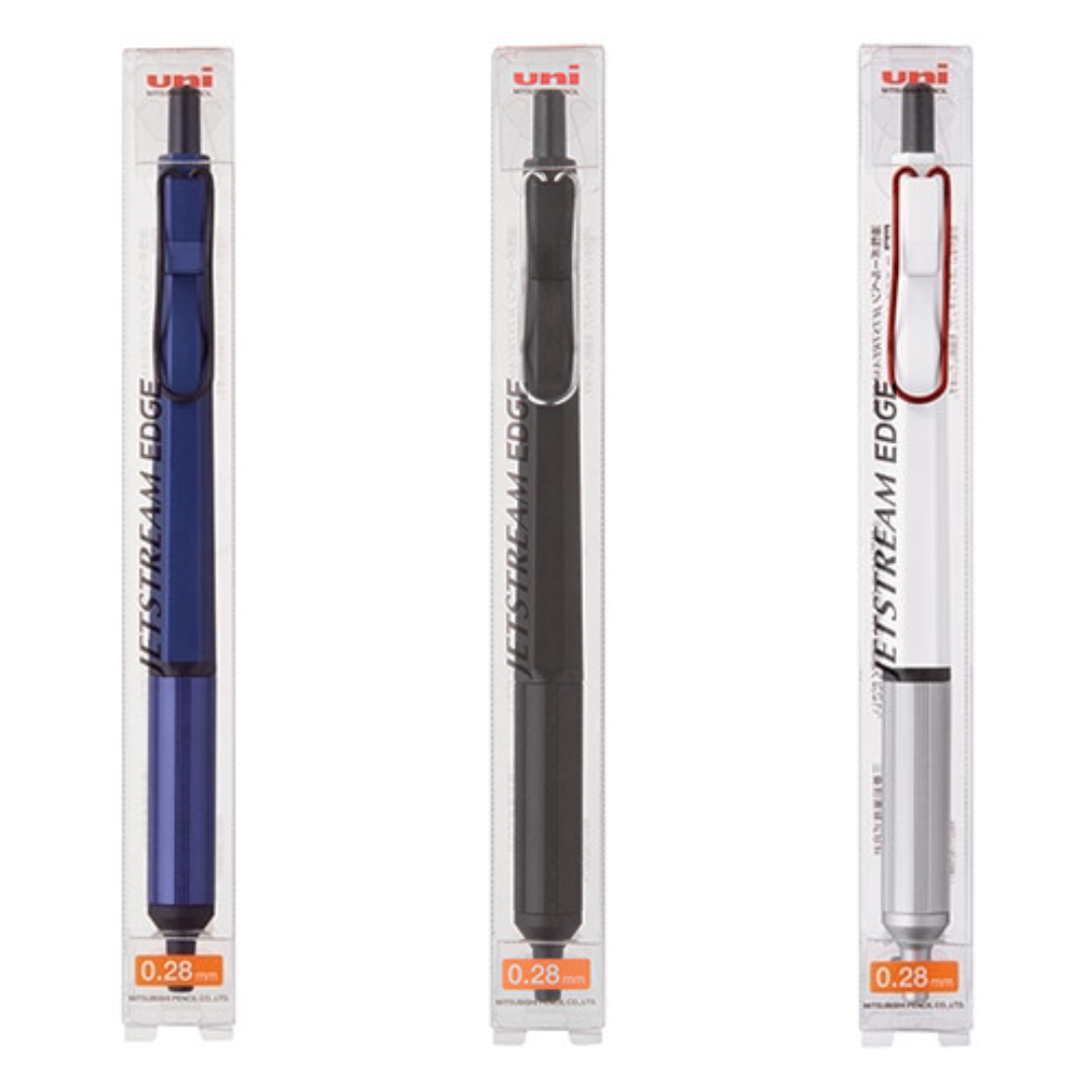 Uni Jetstream Edge Ballpoint Pen - 0.28 mm - Black Ink