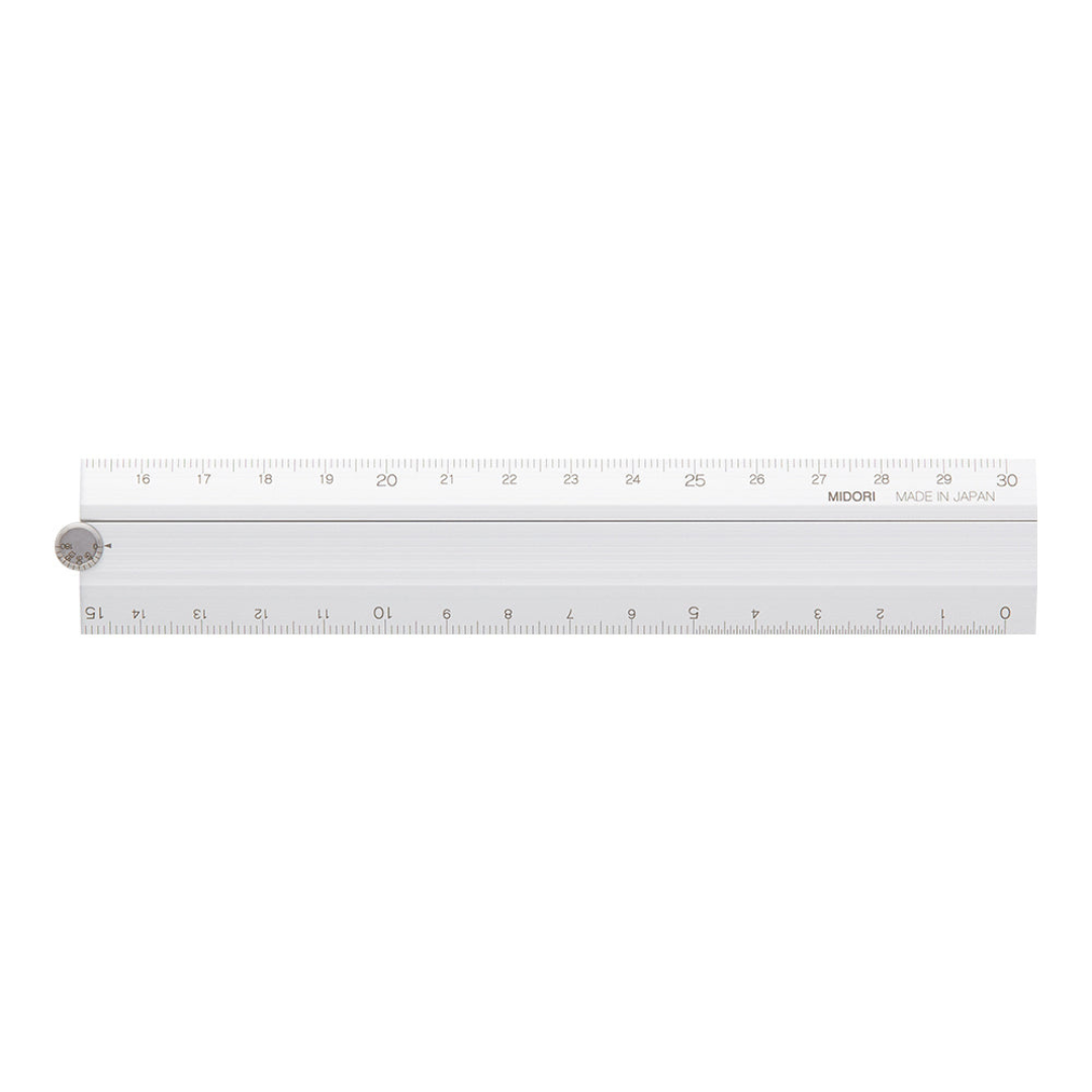 Midori Aluminum Multi Ruler - 30 cm - Silver