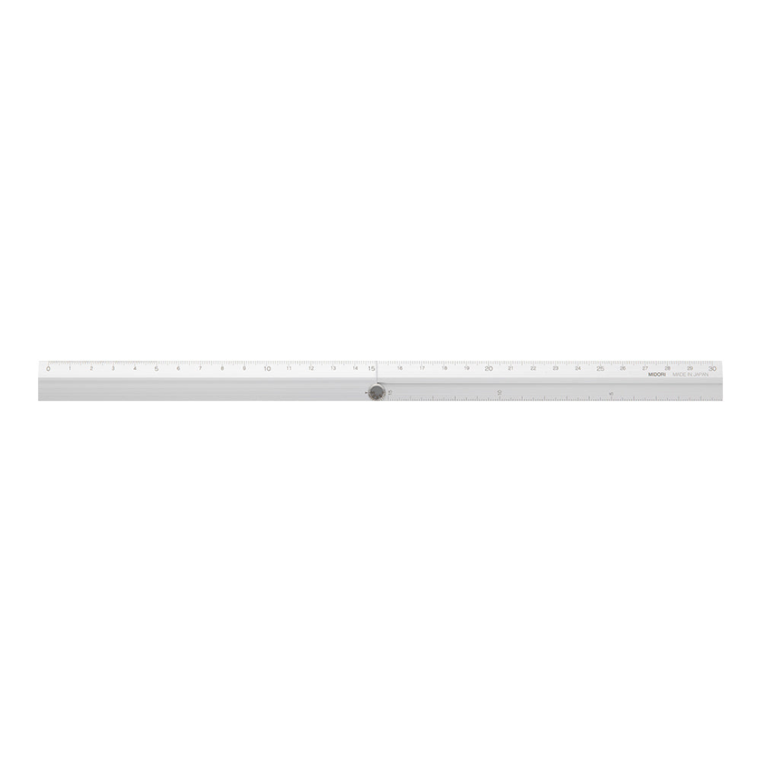 Midori Aluminum Multi Ruler - 30 cm - Silver