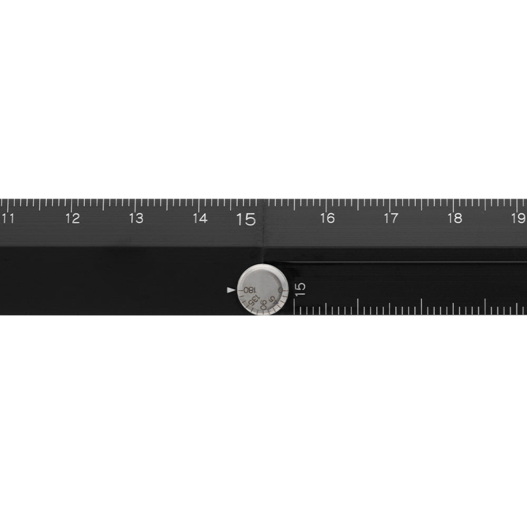 Midori Aluminum Multi Ruler - 30 cm - Black