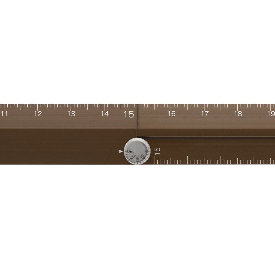 Midori Aluminum Multi Ruler - 30 cm - Brown