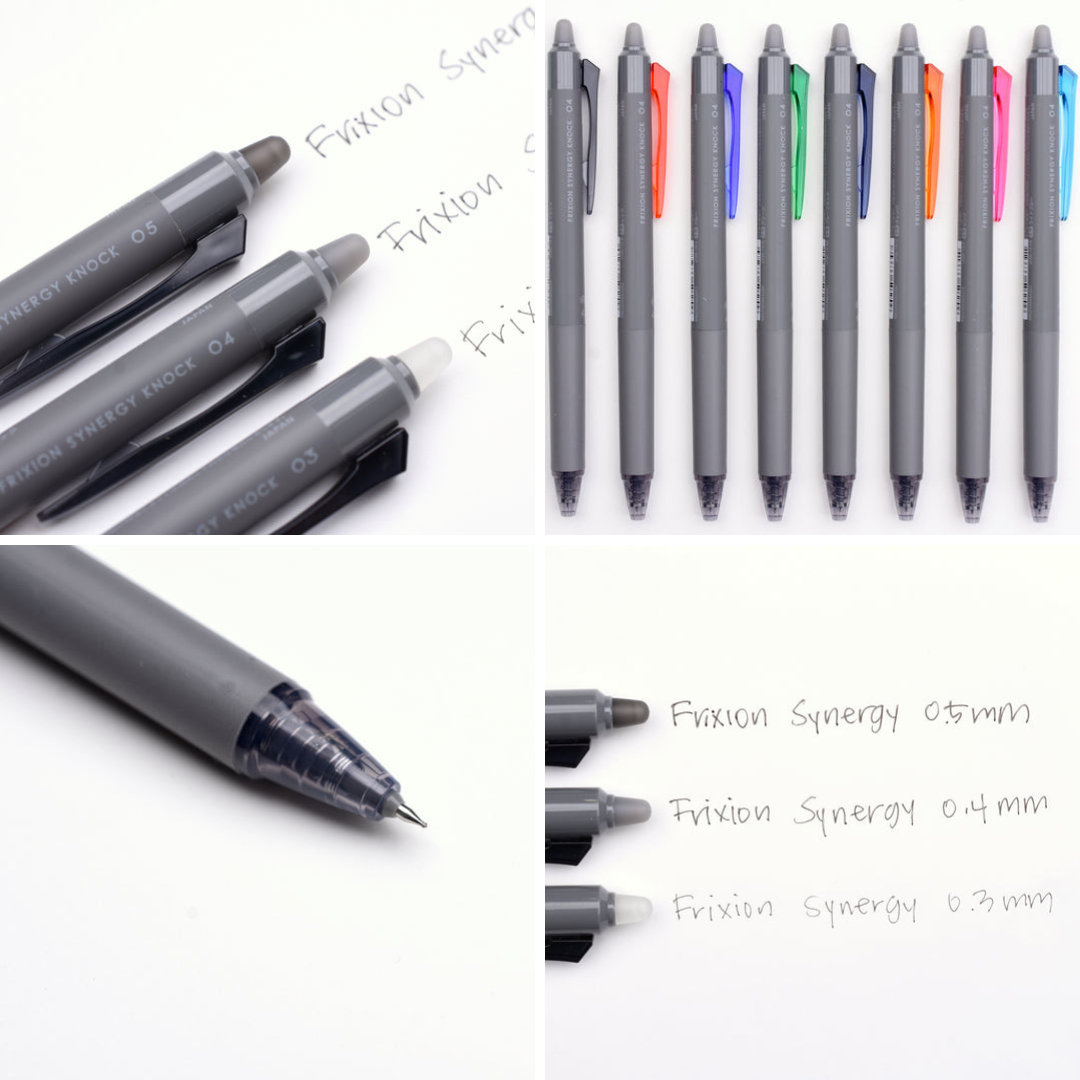 Pilot FriXion Synergy Knock Gel Pen 8 Color Set - 0.4 mm