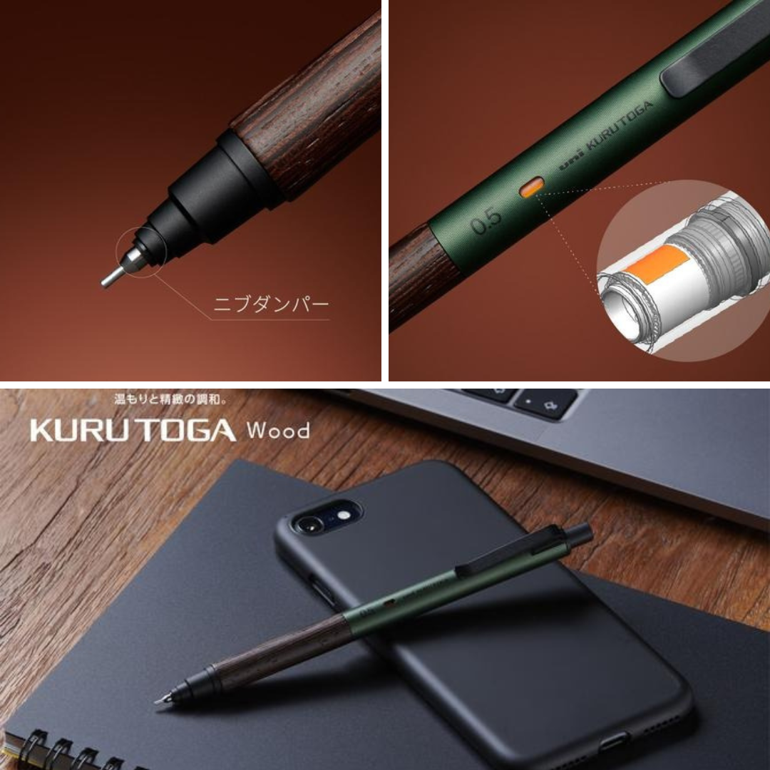 Uni Kuru Toga Wood Mechanical Pencil - 0.5 mm - Limited Edition