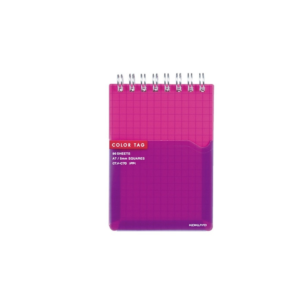 Kokuyo Twin Ring Memo Notepad Grid Lines - A7 - 90sheets