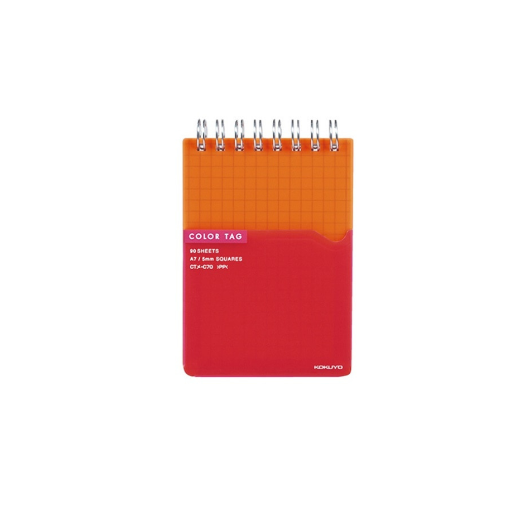 Kokuyo Twin Ring Memo Notepad Grid Lines - A7 - 90sheets