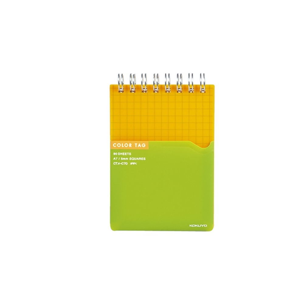 Kokuyo Twin Ring Memo Notepad Grid Lines - A7 - 90sheets