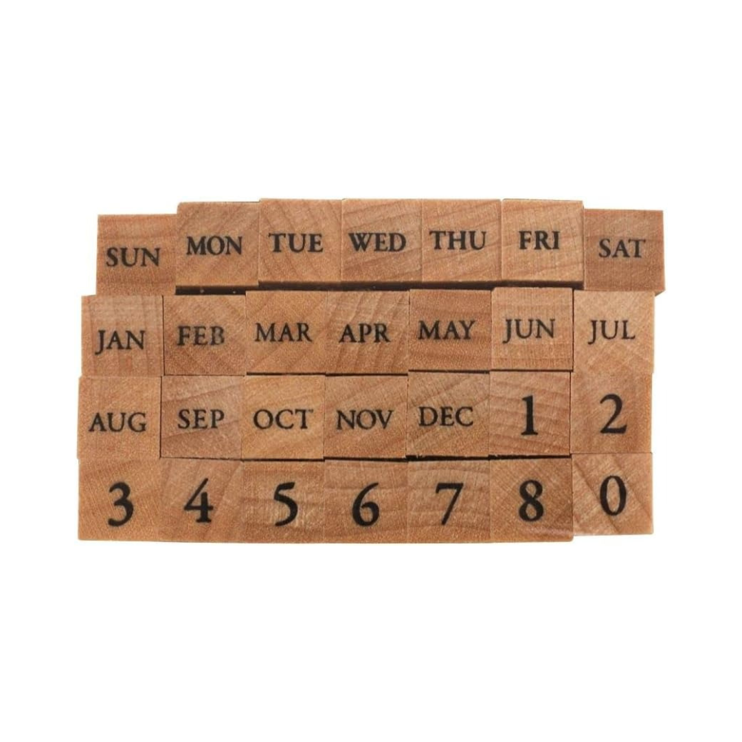Kodomono Kao Stamp - Days of the Week, Months and Numbers - Large