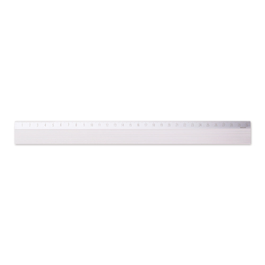 Midori Non Slip Aluminum Ruler - 30 cm - Silver