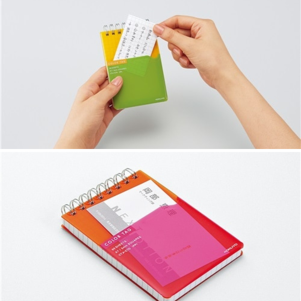 Kokuyo Twin Ring Memo Notepad Grid Lines - A7 - 90sheets