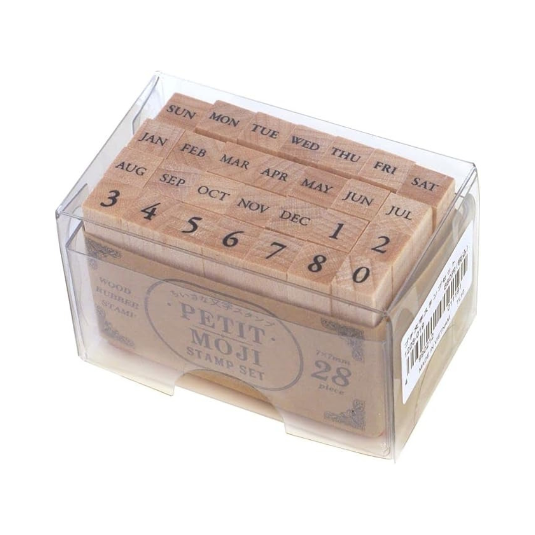 Kodomono Kao Stamp - Days of the Week, Months and Numbers - Large