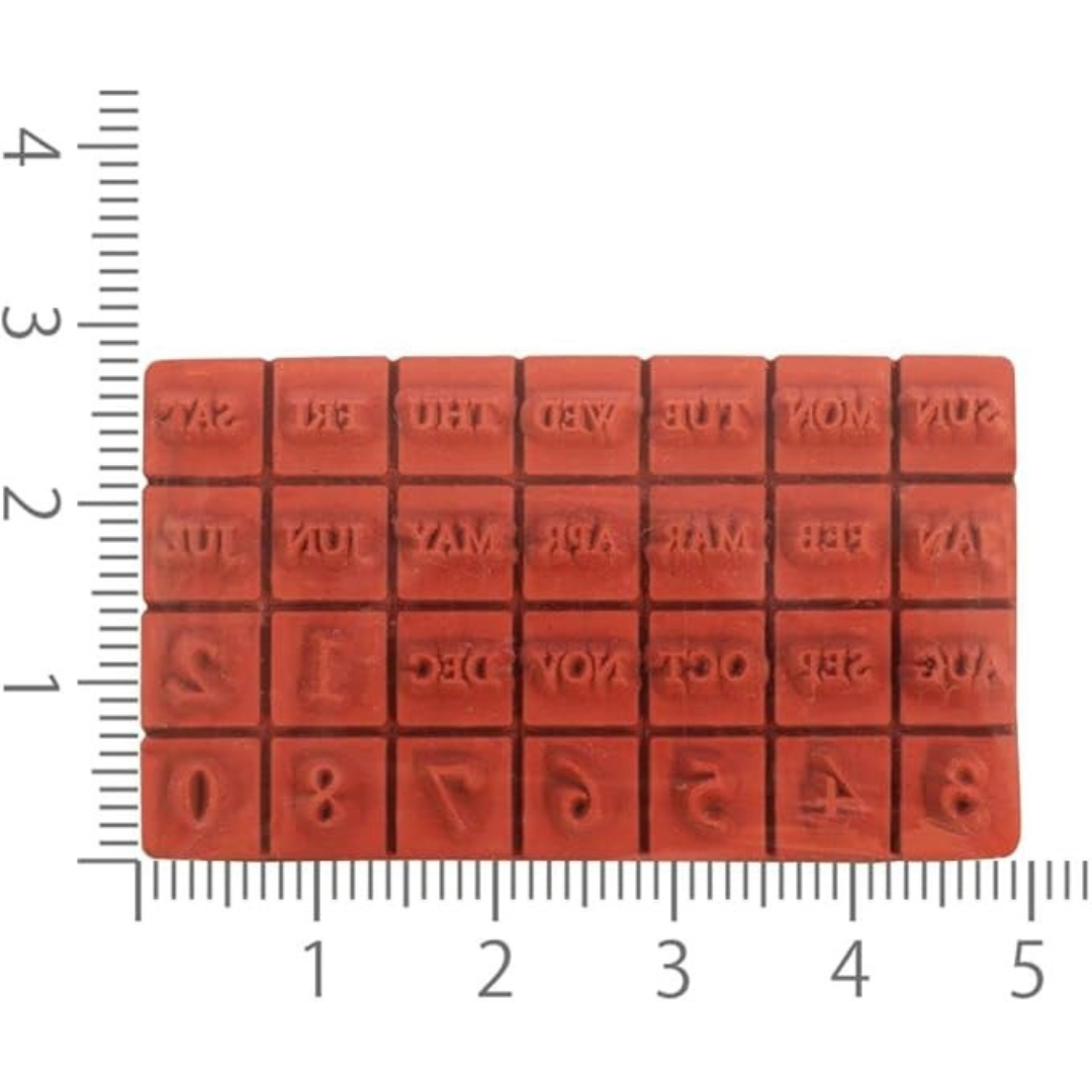 Kodomono Kao Stamp - Days of the Week, Months and Numbers - Large