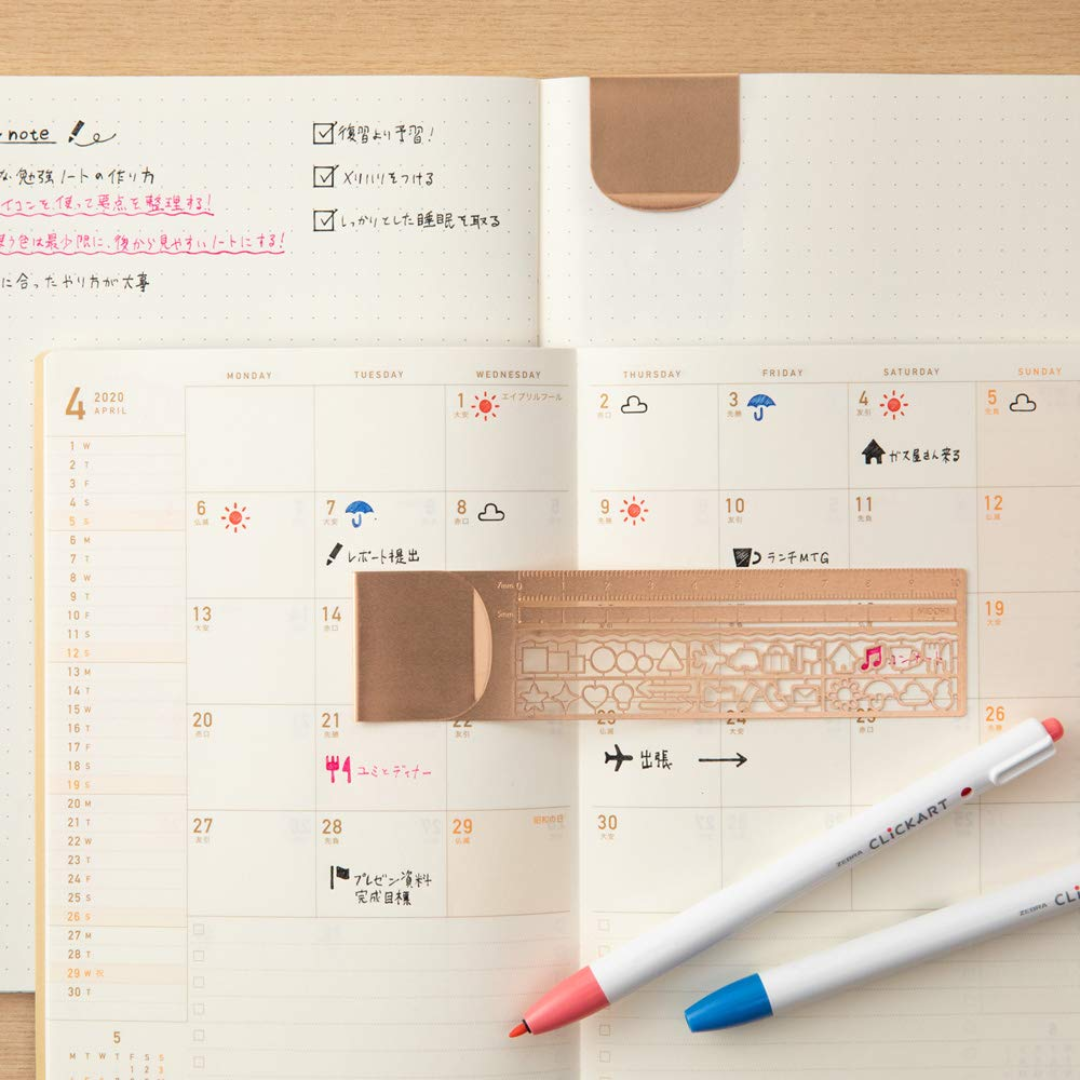 Midori Clip Ruler - Copper A