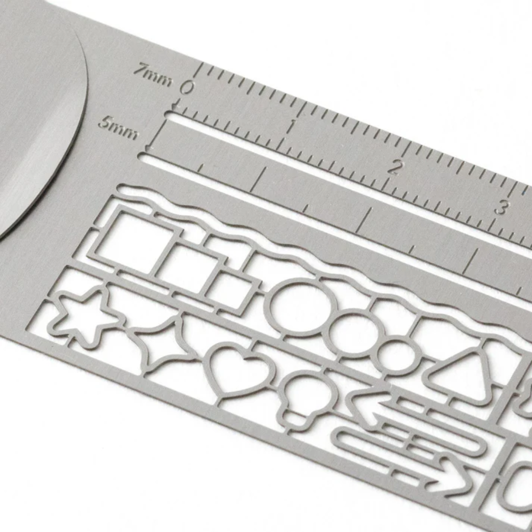 Midori Clip Ruler - Silver A