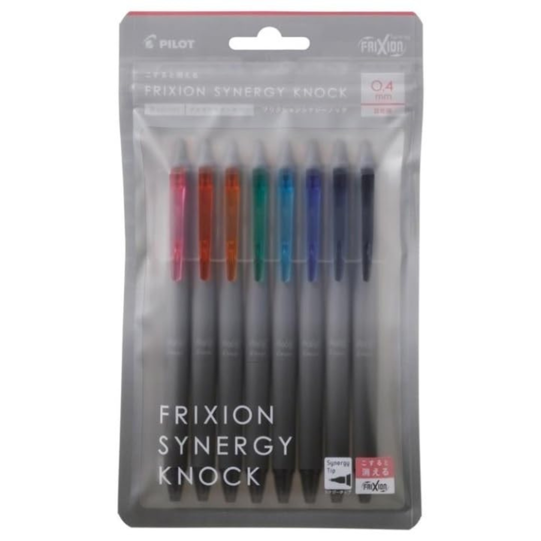 Pilot FriXion Synergy Knock Gel Pen 8 Color Set - 0.4 mm