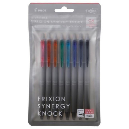 Pilot FriXion Synergy Knock Gel Pen 8 Color Set - 0.4 mm