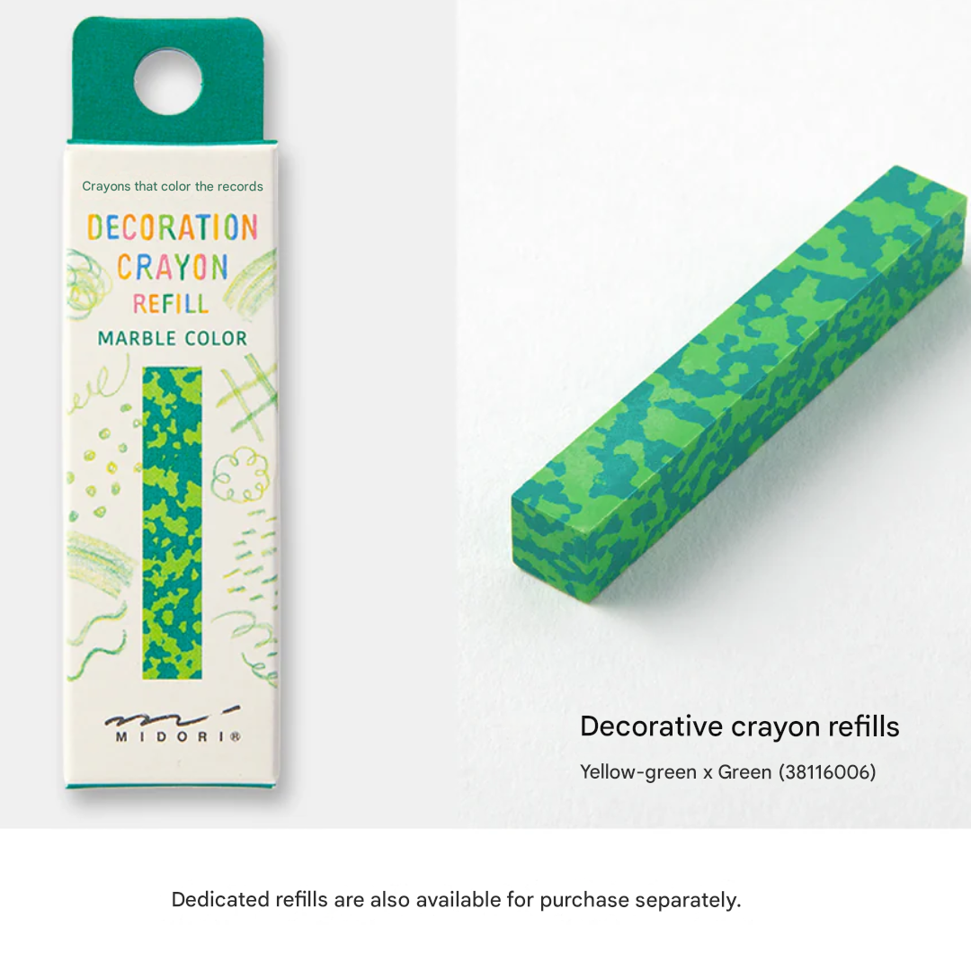 Midori Decoration Crayon Yellow-Green x Green