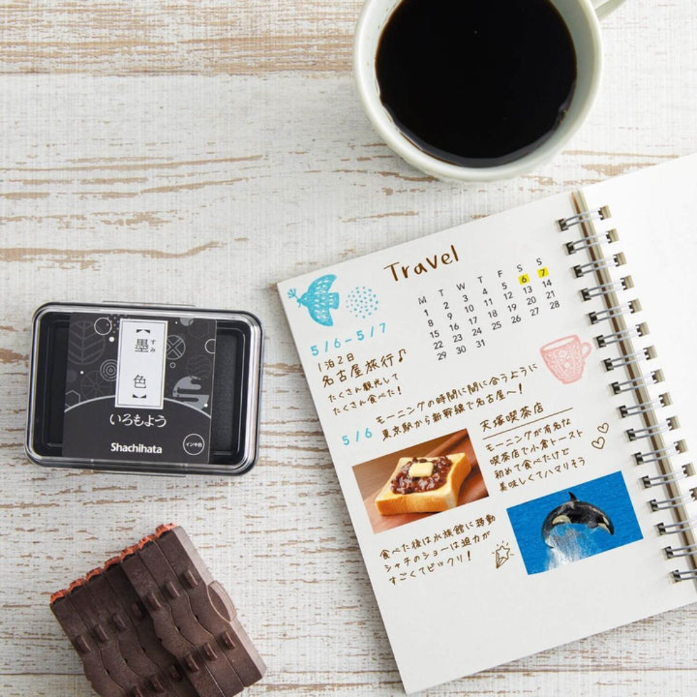 Shachihata Number Stamp - English Calendar Set