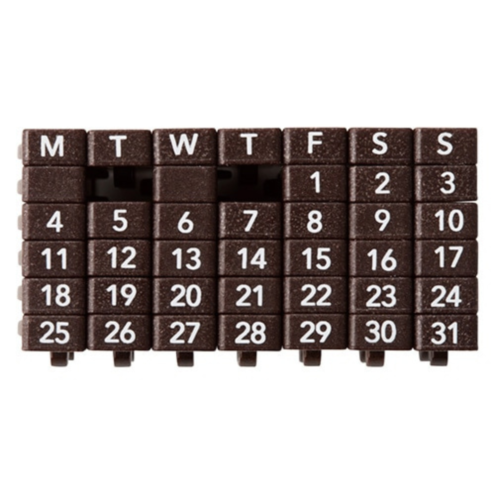 Shachihata Number Stamp - English Calendar Set