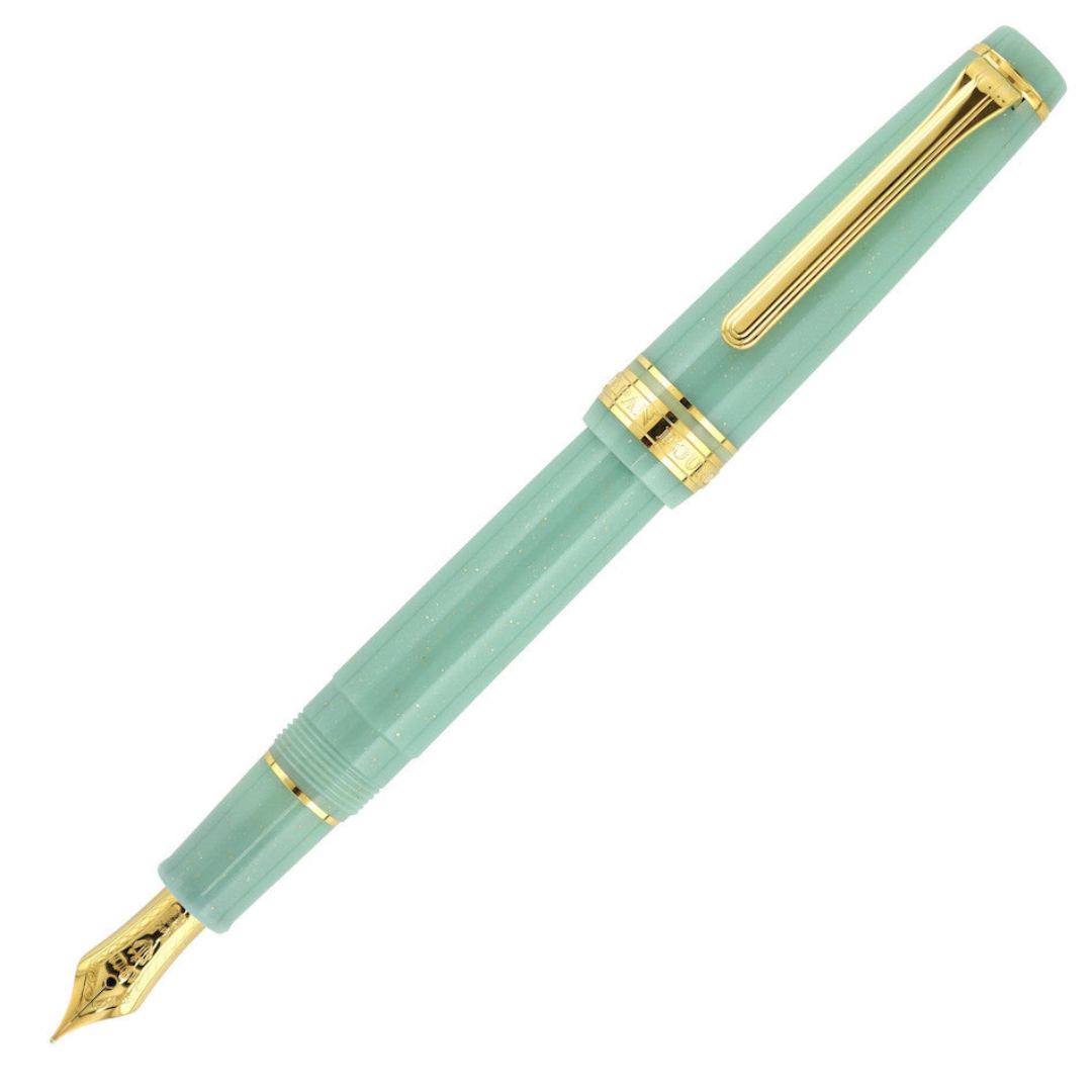 Sailor Pro Gear Slim Shikiori Fountain Pen - Dragon Palace Opal Green - Medium Fine