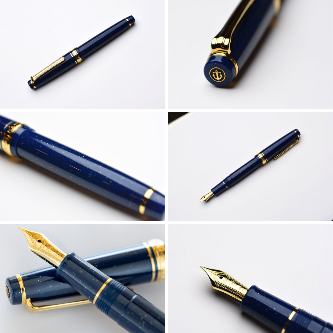 Sailor Pro Gear Slim Shikiori Fountain Pen - Vega Navy Blue - Medium Fine