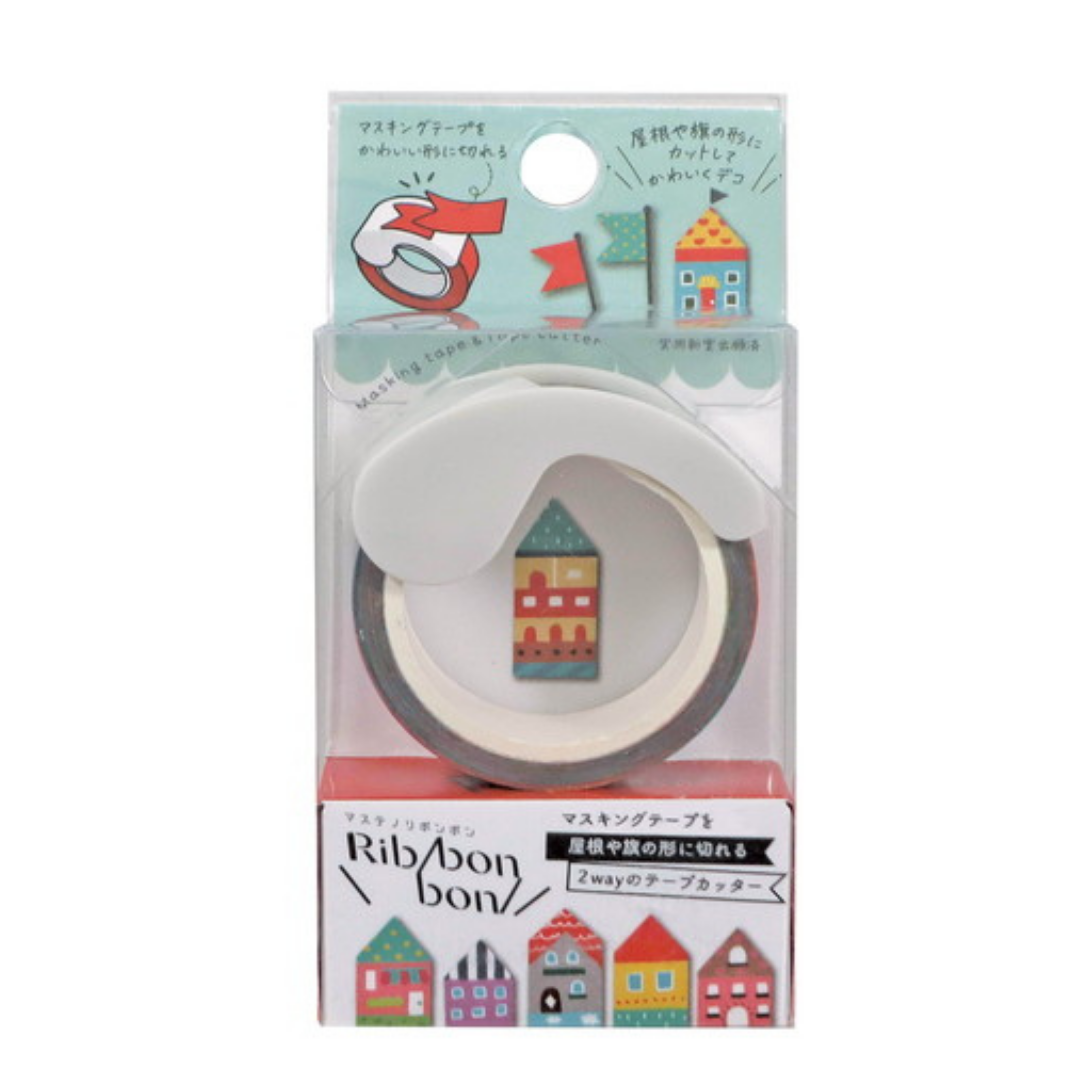 Kutsuwa Ribbon Bon Washi Tape Cutter with Tape