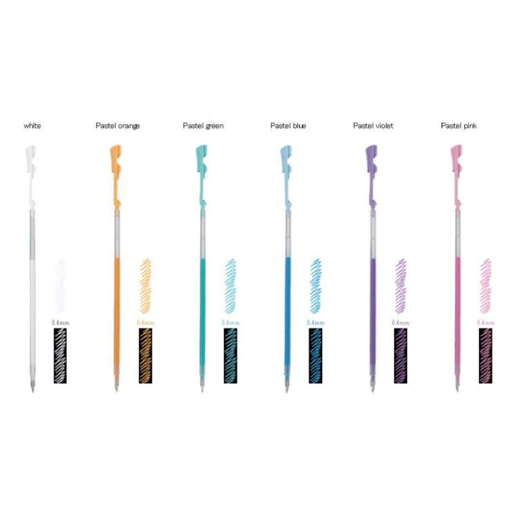 Pilot Hi-Tec-C Coleto Gel Multi Pen Refill - 0.4 mm - Pastel Colors