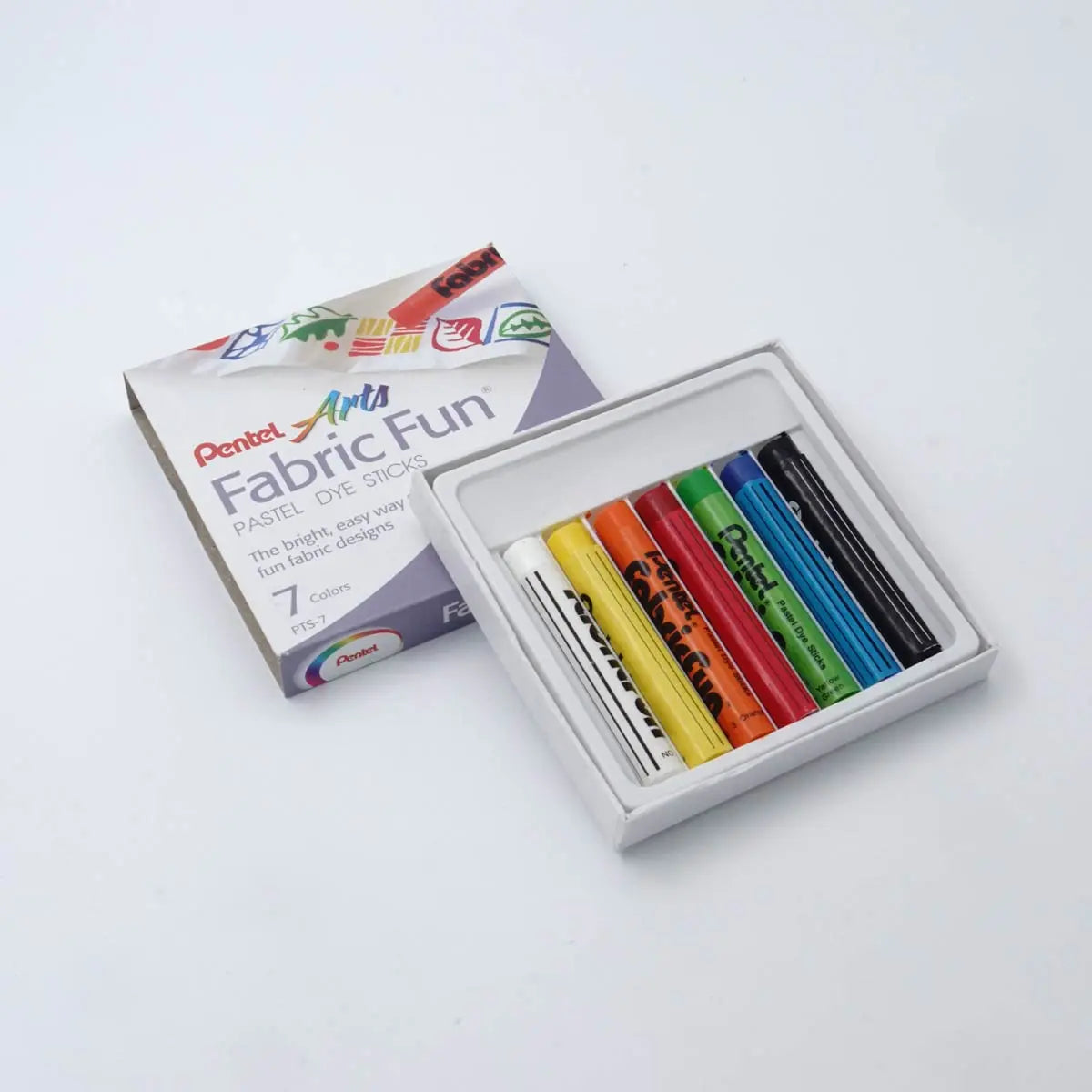 Pentel India Fabric Fun Pastel D Sticks 7 Colours