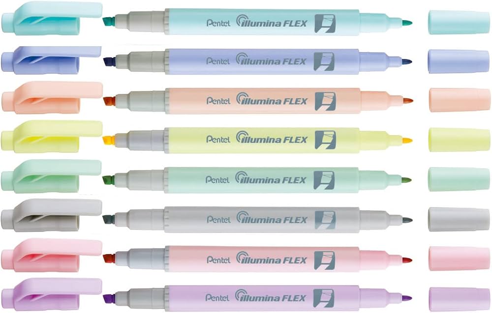 Pentel India Highlighter Ilumina Flex Twin Tip