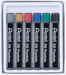 Pentel India Oil Pastel Metalic 6 Colour Set