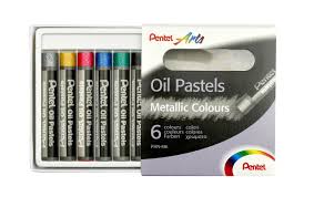 Pentel India Oil Pastel Metalic 6 Colour Set