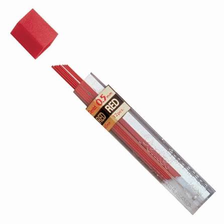 Pentel India Hipolymer Pencil Red Leads - 0.5 mm