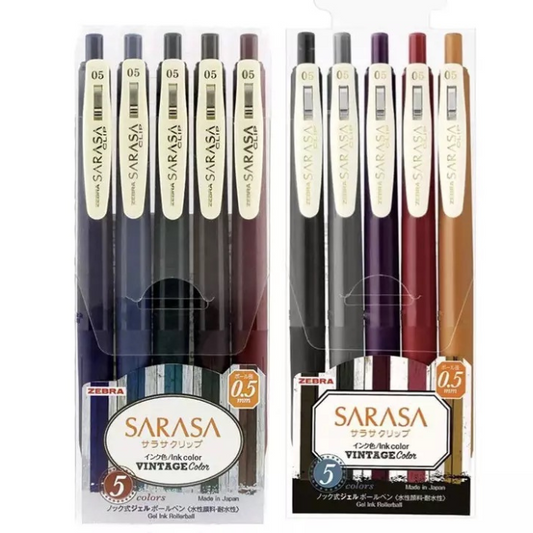 Zebra Sarasa Clip Gel Pen - 0.5 mm - Vintage Colors