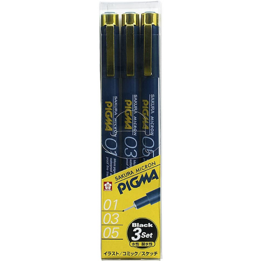Sakura Pigma Micron Pen - ESDK - Black Sets