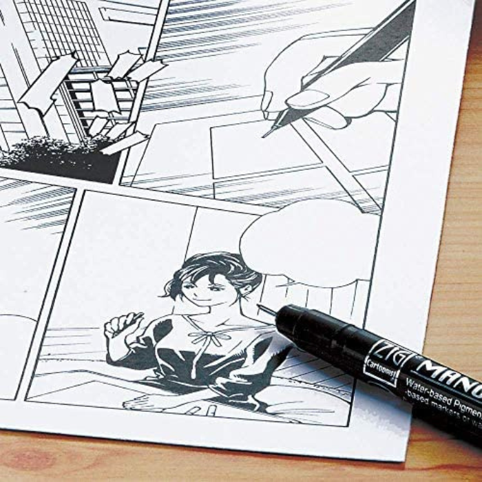 Kuretake ZIG Cartoonist Mangaka Outline Pen - 5 Color Set