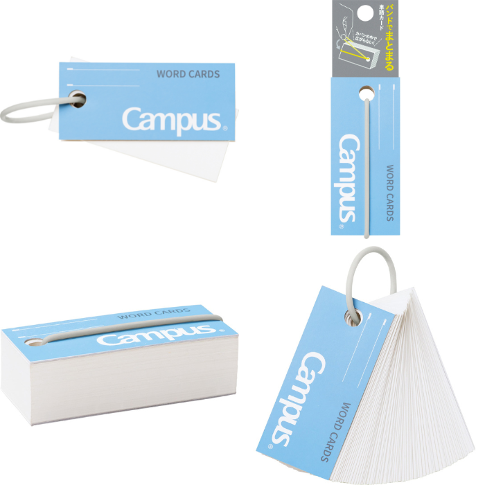 Kokuyo Campus Word Cards with Band - 3 cm x 6.8 cm
