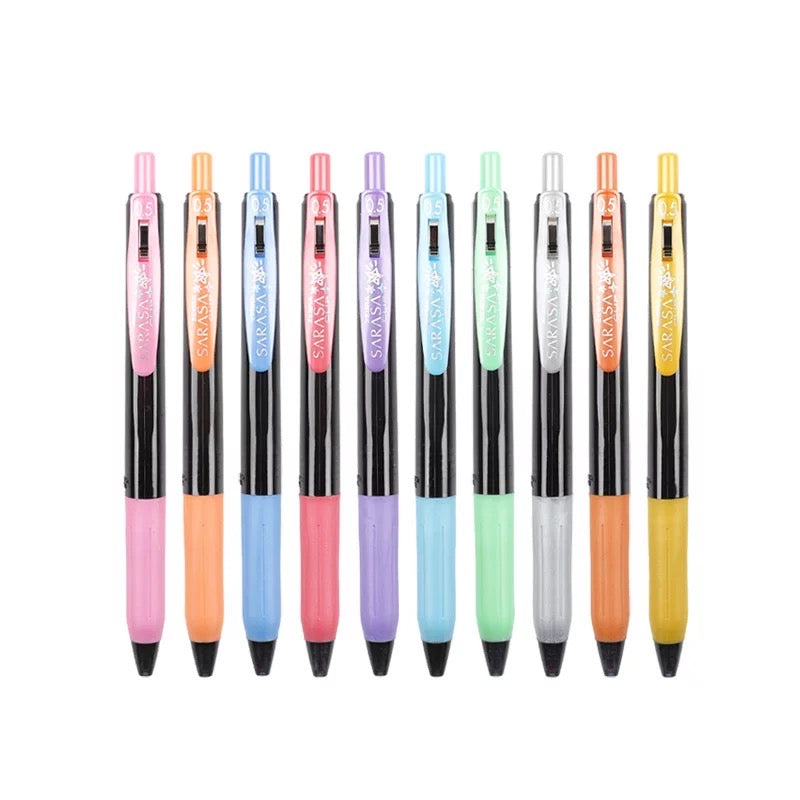 Zebra Sarasa Clip Gel Pen - 0.5 mm - Decoshine Colors